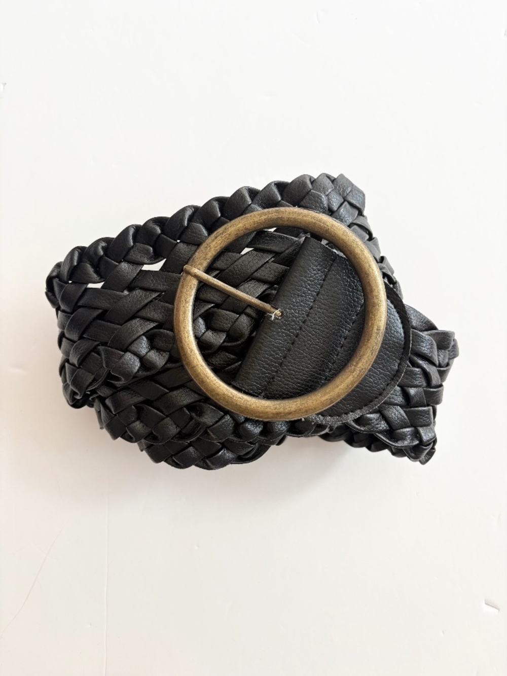 Vintage Costa blanca braided leather hip belt